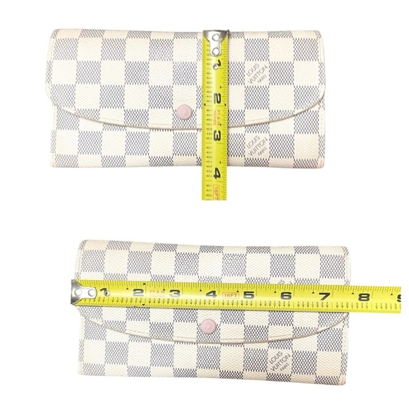 Louis Vuitton Damier Azur Ballerine Pink Leather Emilie Long Wallet - Picture 14 of 15